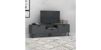 Έπιπλο τηλεόρασης Jasmine Megapap χρώμα ανθρακί 170x35x50εκ.