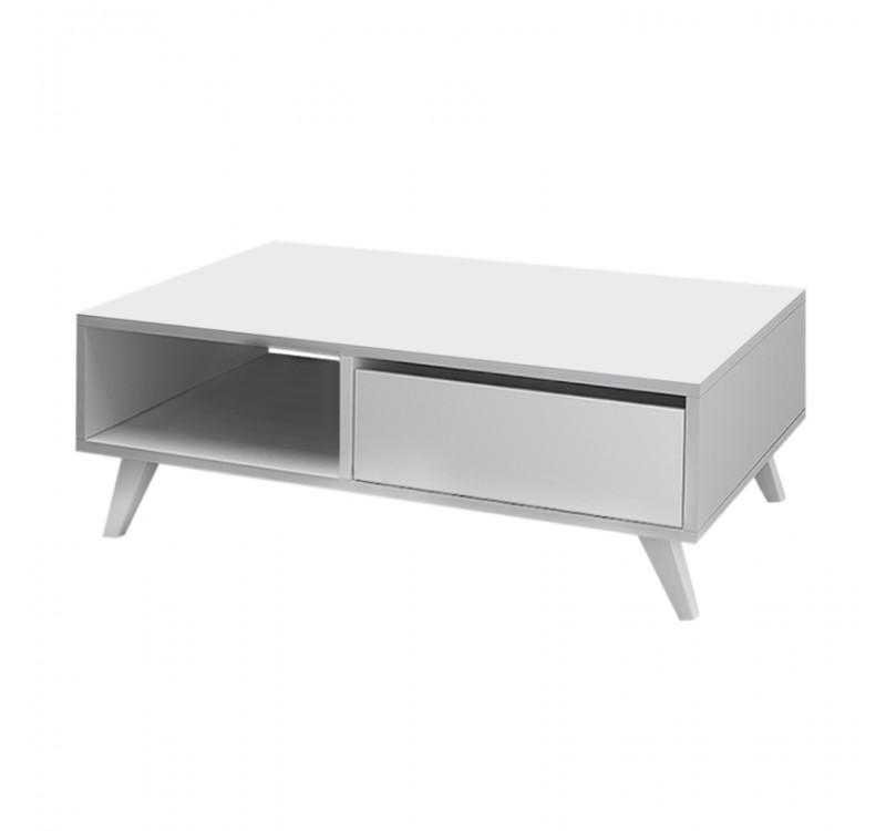 Τραπεζάκι σαλονιού Aster Megapap χρώμα λευκό 120x56x40εκ.