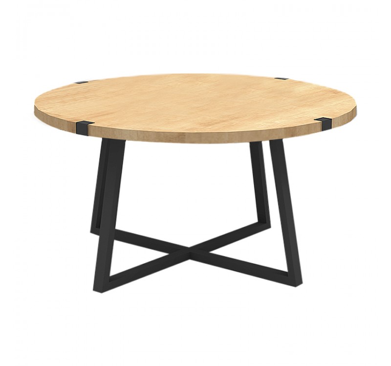 Τραπεζάκι σαλονιού Mauricio Megapap χρώμα φυσικό οξιάς - ανθρακί 78x78x43εκ.