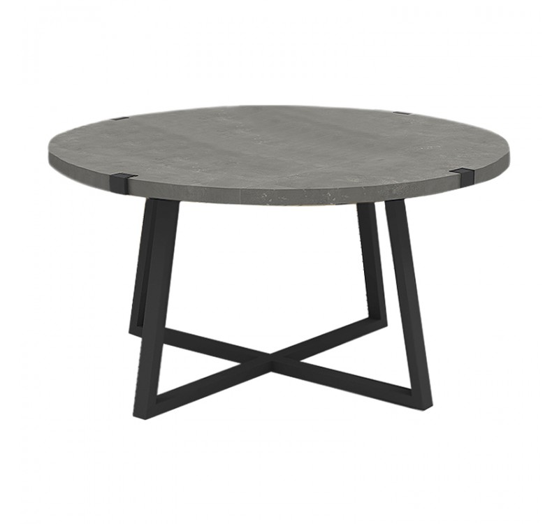 Τραπεζάκι σαλονιού Mauricio Megapap χρώμα γκρι σκυροδέματος 78x78x43εκ.