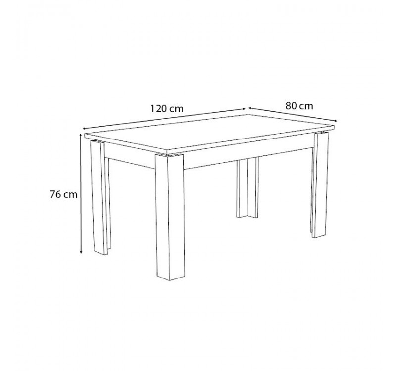 Τραπέζι Denzel Megapap χρώμα γκρι σκυροδέματος 120x80x76εκ.