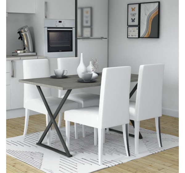 Τραπέζι Bette Megapap χρώμα γκρι σκυροδέματος 140x80x76εκ.