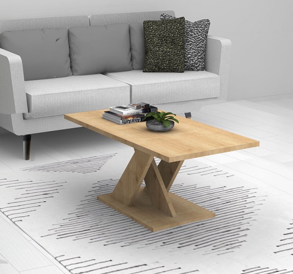 Τραπεζάκι σαλονιού Marcello Megapap χρώμα φυσικό οξιάς 110x55x47εκ.