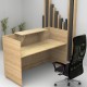 Γραφείο υποδοχής - reception Lemmon Megapap χρώμα φυσικό οξιάς 160x70x110εκ.