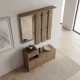 Έπιπλο εισόδου Raynold Megapap χρώμα καρυδί 100x30x180εκ.