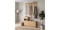 Έπιπλο εισόδου Raynold Megapap χρώμα φυσικό οξιάς 100x30x180εκ.