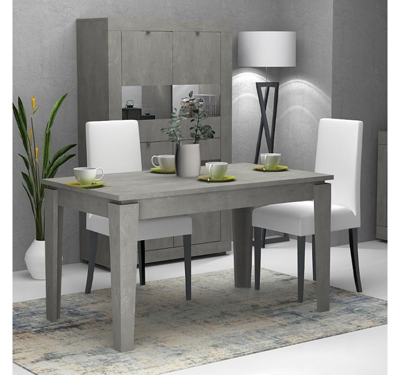 Τραπέζι Helmut Megapap επεκτεινόμενο χρώμα γκρι σκυροδέματος 160/200x90x76εκ.