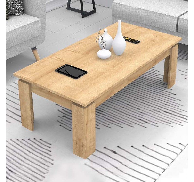 Τραπεζάκι σαλονιού Seda Megapap χρώμα φυσικό οξιάς 110x60x41εκ.