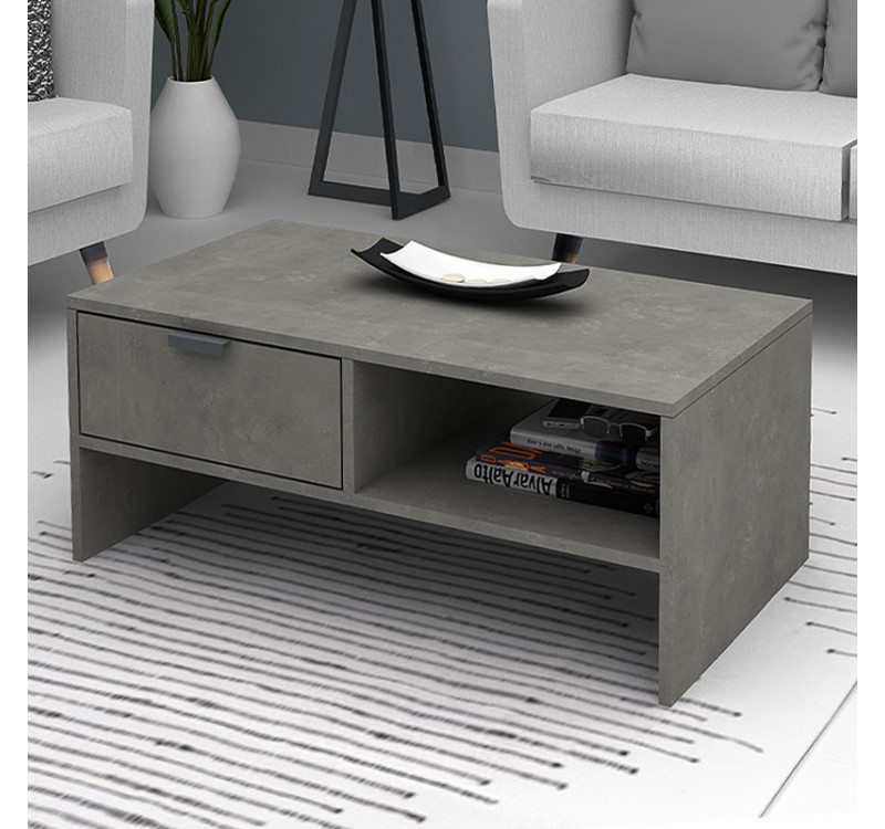 Τραπεζάκι σαλονιού Galaxy Megapap χρώμα γκρι σκυροδέματος 100x50x42εκ.