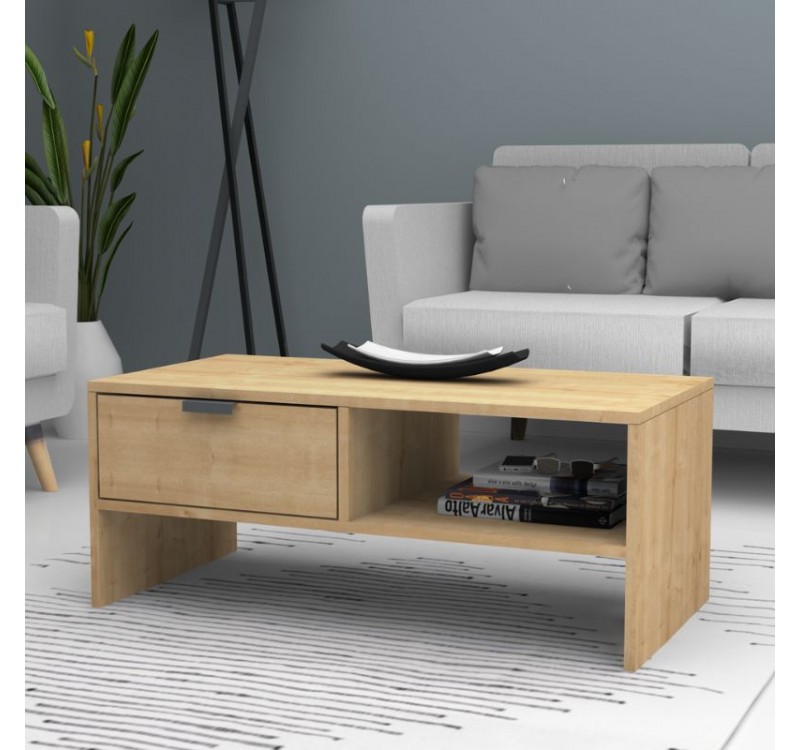 Τραπεζάκι σαλονιού Galaxy Megapap χρώμα φυσικό οξιάς 100x50x42εκ.