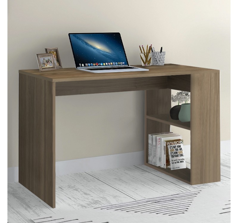 Γραφείο εργασίας Mikro Megapap χρώμα καρυδί 120x60x75εκ.