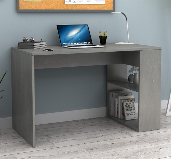 Γραφείο εργασίας Mikro Megapap χρώμα γκρι σκυροδέματος 120x60x75εκ.