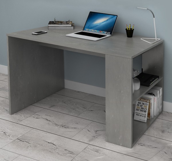 Γραφείο εργασίας Mikro Megapap χρώμα γκρι σκυροδέματος 120x60x75εκ.