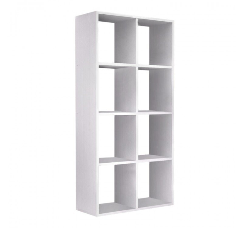 Βιβλιοθήκη Anser Megapap χρώμα λευκό 69,8x29x142εκ.