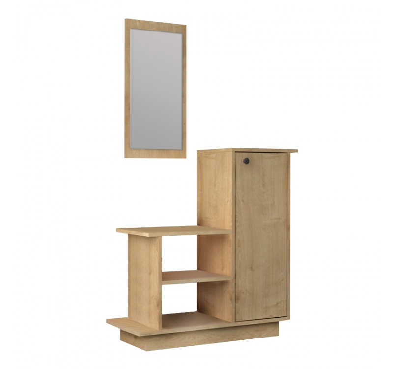 Έπιπλο εισόδου Cute Megapap χρώμα φυσικό οξιάς 90x35x95εκ.