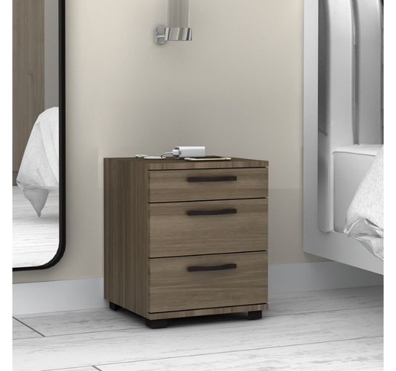 Κομοδίνο - Συρταριέρα γραφείου Roco Megapap χρώμα καρυδί 40x39x57εκ.