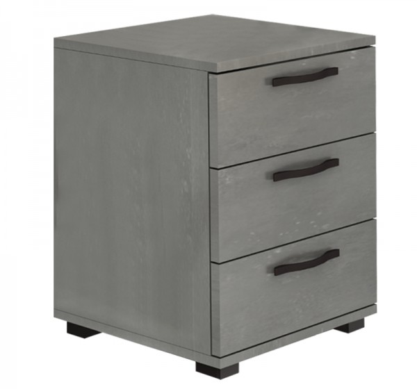 Κομοδίνο - Συρταριέρα γραφείου Roco Megapap χρώμα γκρι σκυροδέματος 40x39x57εκ.