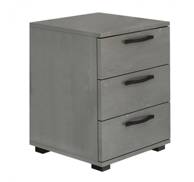 Κομοδίνο - Συρταριέρα γραφείου Roco Megapap χρώμα γκρι σκυροδέματος 40x39x57εκ.
