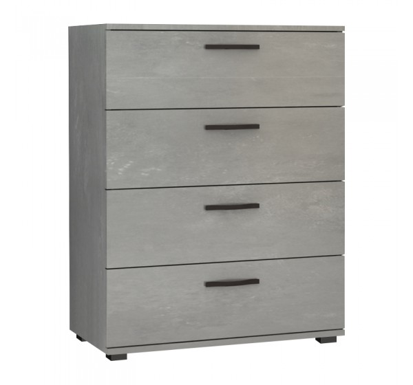 Συρταριέρα Velika Megapap χρώμα γκρι σκυροδέματος 73x44x96εκ.