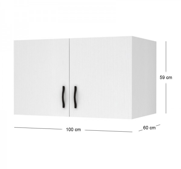Πατάρι ντουλάπας Victoria Megapap δίφυλλο χρώμα λευκό 100x60x59εκ.