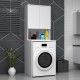 Έπιπλο πλυντηρίου Cozen Megapap χρώμα λευκό 65x60x178εκ.