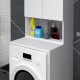 Έπιπλο πλυντηρίου Cozen Megapap χρώμα λευκό 65x60x178εκ.