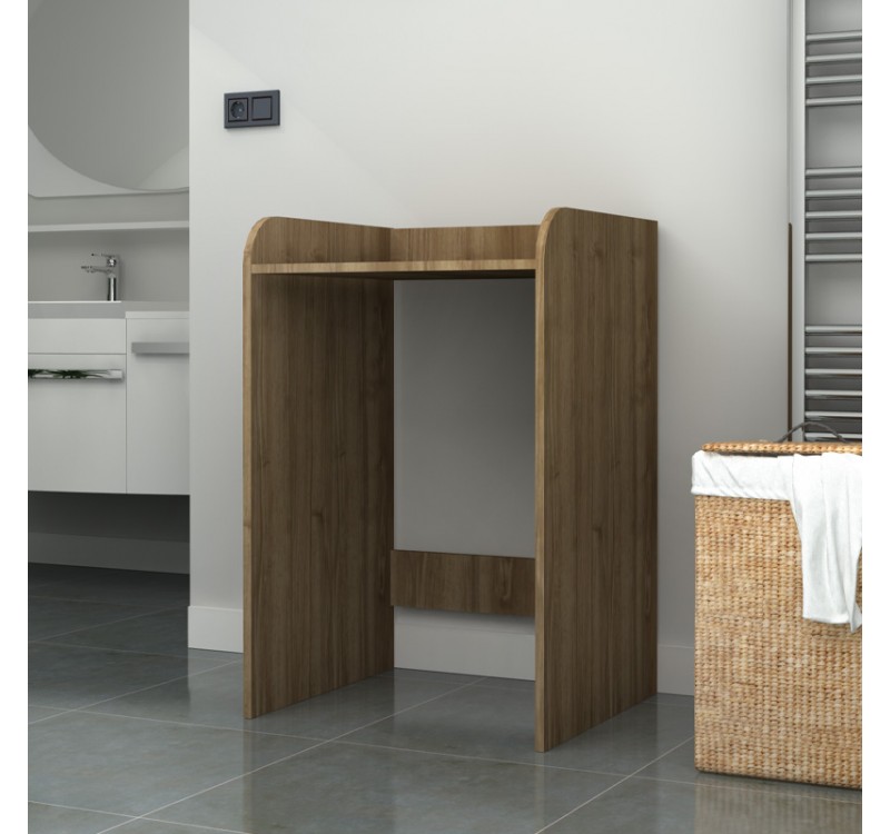 Έπιπλο πλυντηρίου Toren Megapap χρώμα καρυδί 65x60x100εκ.