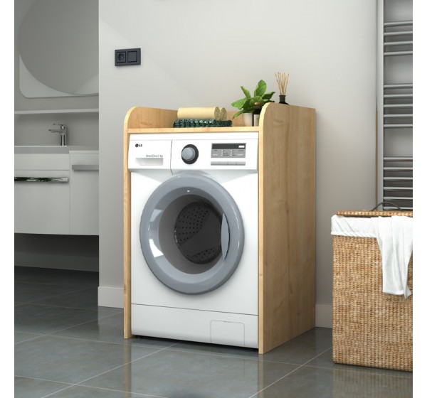 Έπιπλο πλυντηρίου Toren Megapap χρώμα φυσικό οξιάς 65x60x100εκ.