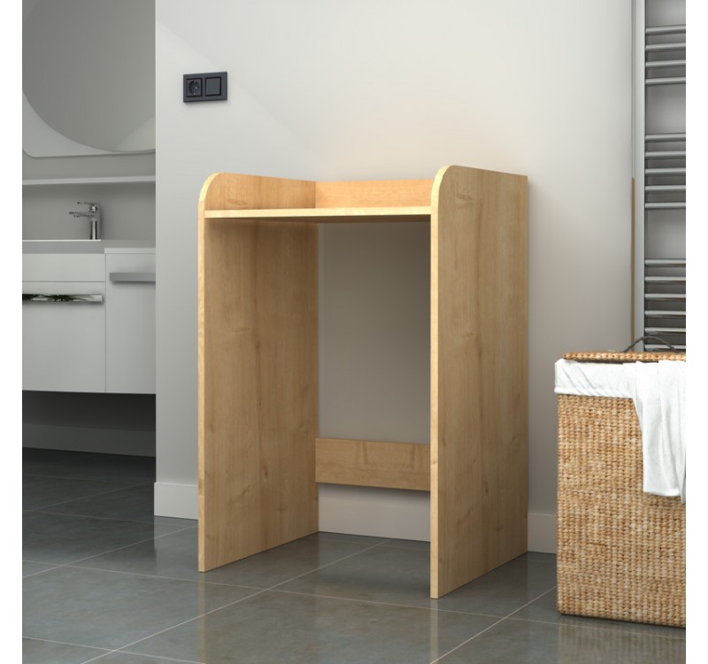 Έπιπλο πλυντηρίου Toren Megapap χρώμα φυσικό οξιάς 65x60x100εκ.