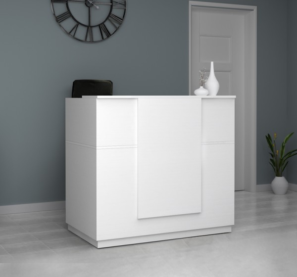 Γραφείο υποδοχής - reception Gemini Megapap χρώμα λευκό 120x70x110εκ.