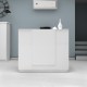 Γραφείο υποδοχής - reception Gemini Megapap χρώμα λευκό 150x70x110εκ.