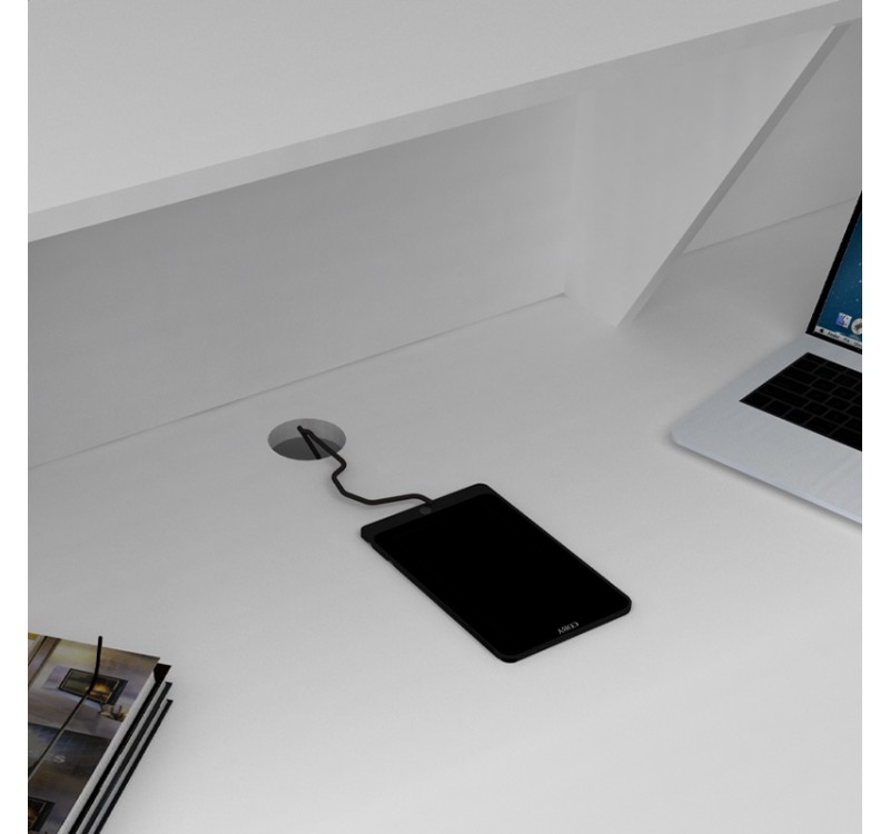 Γραφείο υποδοχής - reception Gemini Megapap χρώμα λευκό 150x70x110εκ.