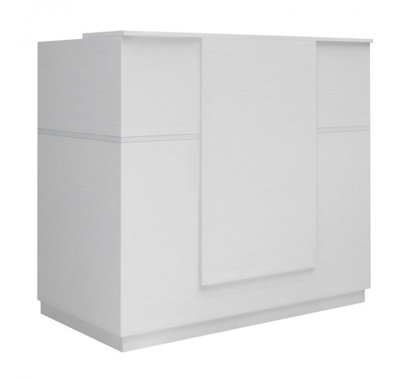 Γραφείο υποδοχής - reception Gemini Megapap χρώμα λευκό 150x70x110εκ.