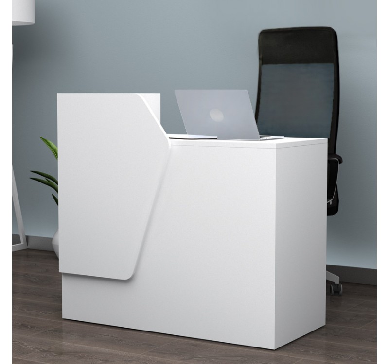 Γραφείο υποδοχής - reception Merlin Megapap χρώμα λευκό 110x50x101,8εκ.
