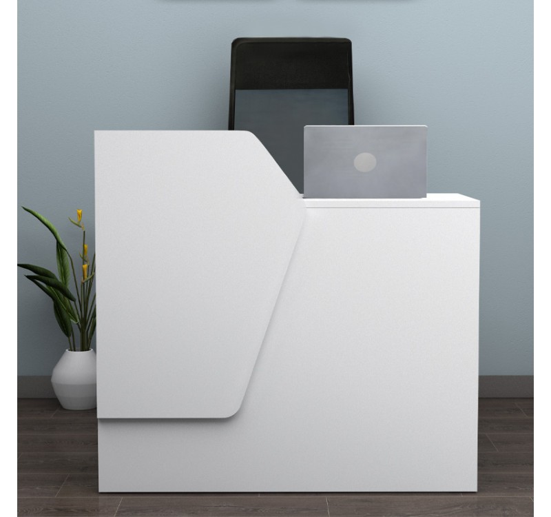 Γραφείο υποδοχής - reception Merlin Megapap χρώμα λευκό 110x50x101,8εκ.