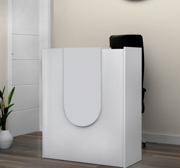 Γραφείο υποδοχής - reception Mezzo Megapap χρώμα λευκό 90x40x110εκ.