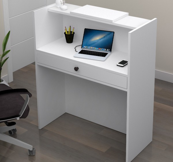 Γραφείο υποδοχής - reception Mezzo Megapap χρώμα λευκό 90x40x110εκ.