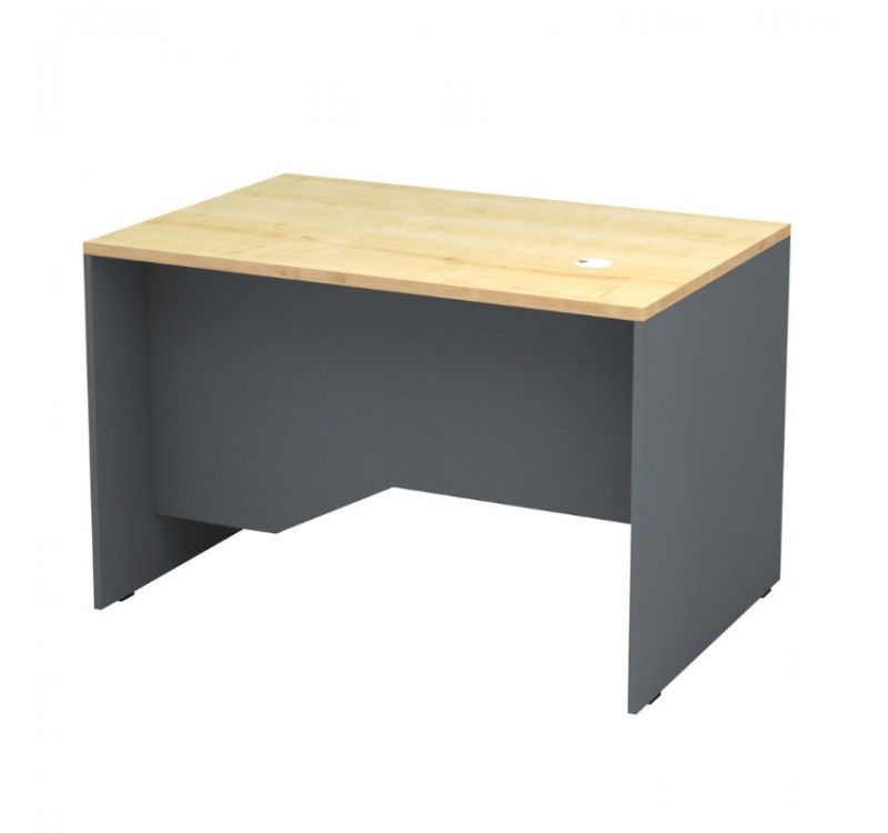 Γραφείο επαγγελματικό Venturo Megapap χρώμα ανθρακί - φυσικό οξιάς 120x80x75εκ.