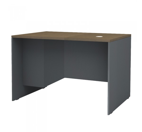 Γραφείο επαγγελματικό Venturo Megapap χρώμα ανθρακί - καρυδί 120x80x75εκ.