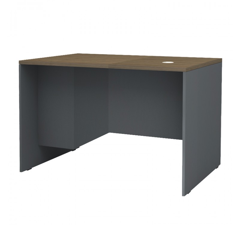 Γραφείο επαγγελματικό Venturo Megapap χρώμα ανθρακί - καρυδί 120x80x75εκ.