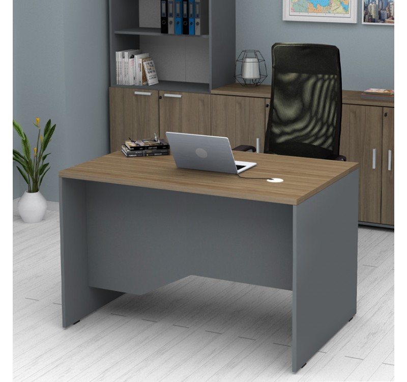 Γραφείο επαγγελματικό Venturo Megapap χρώμα ανθρακί - καρυδί 120x80x75εκ.