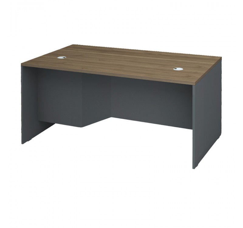 Γραφείο επαγγελματικό Venturo Megapap χρώμα ανθρακί - καρυδί 150x80x75εκ.