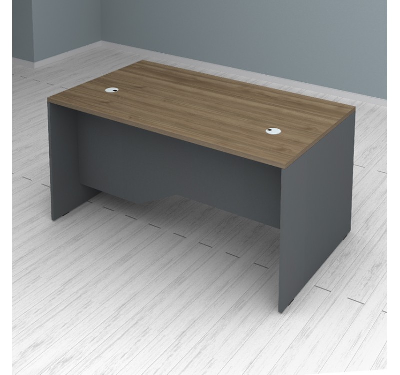 Γραφείο επαγγελματικό Venturo Megapap χρώμα ανθρακί - καρυδί 150x80x75εκ.