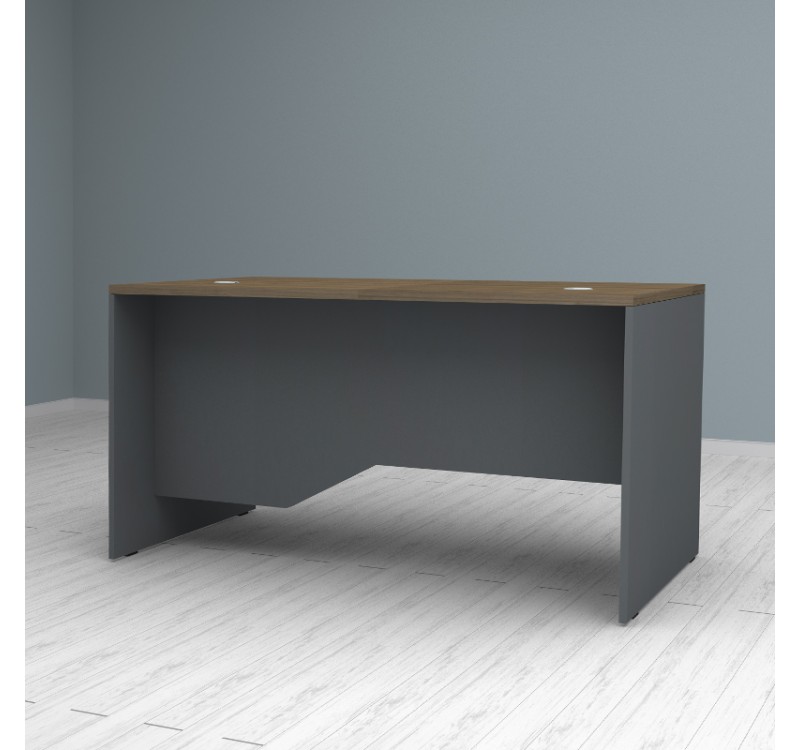 Γραφείο επαγγελματικό Venturo Megapap χρώμα ανθρακί - καρυδί 150x80x75εκ.