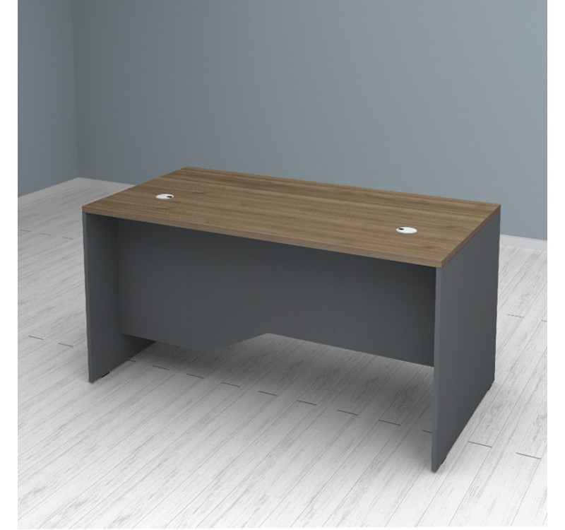 Γραφείο επαγγελματικό Venturo Megapap χρώμα ανθρακί - καρυδί 150x80x75εκ.