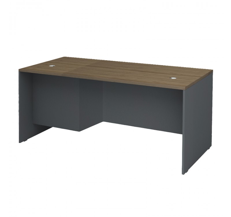 Γραφείο επαγγελματικό Venturo Megapap χρώμα ανθρακί - καρυδί 180x80x75εκ.