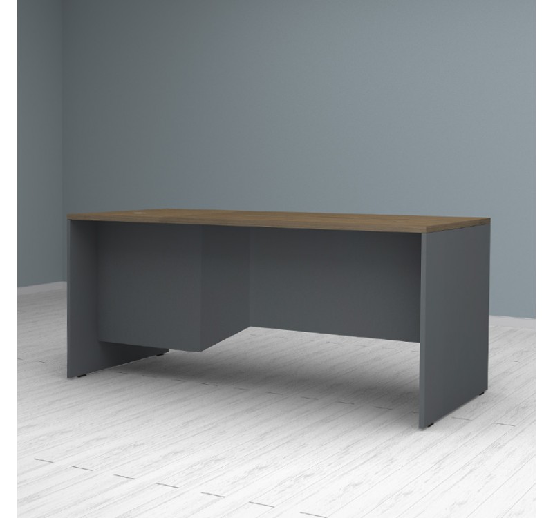 Γραφείο επαγγελματικό Venturo Megapap χρώμα ανθρακί - καρυδί 180x80x75εκ.