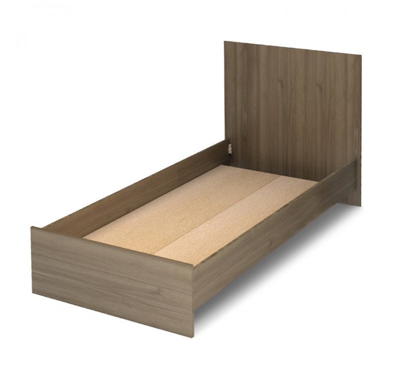 Κρεβάτι Troy Megapap χρώμα καρυδί 100x200εκ.