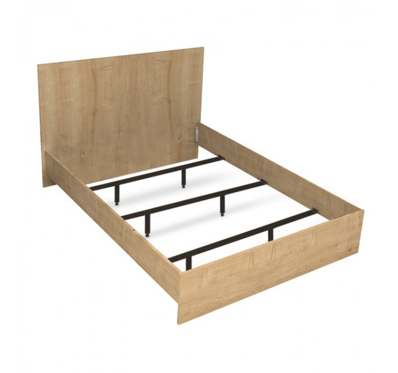 Κρεβάτι Troy Megapap χρώμα φυσικό οξιάς 150x200εκ.