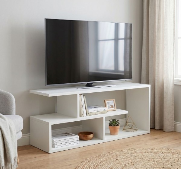 Έπιπλο τηλεόρασης Forever Megapap χρώμα λευκό 100x30x40cm.